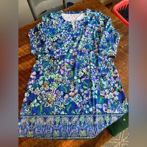 Lily Floral Blue Nadine Dress XXL like new